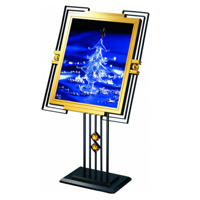 斜面黑金鋼指示牌