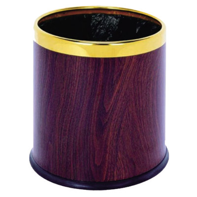 圓形雙層垃圾桶（紅桃木）